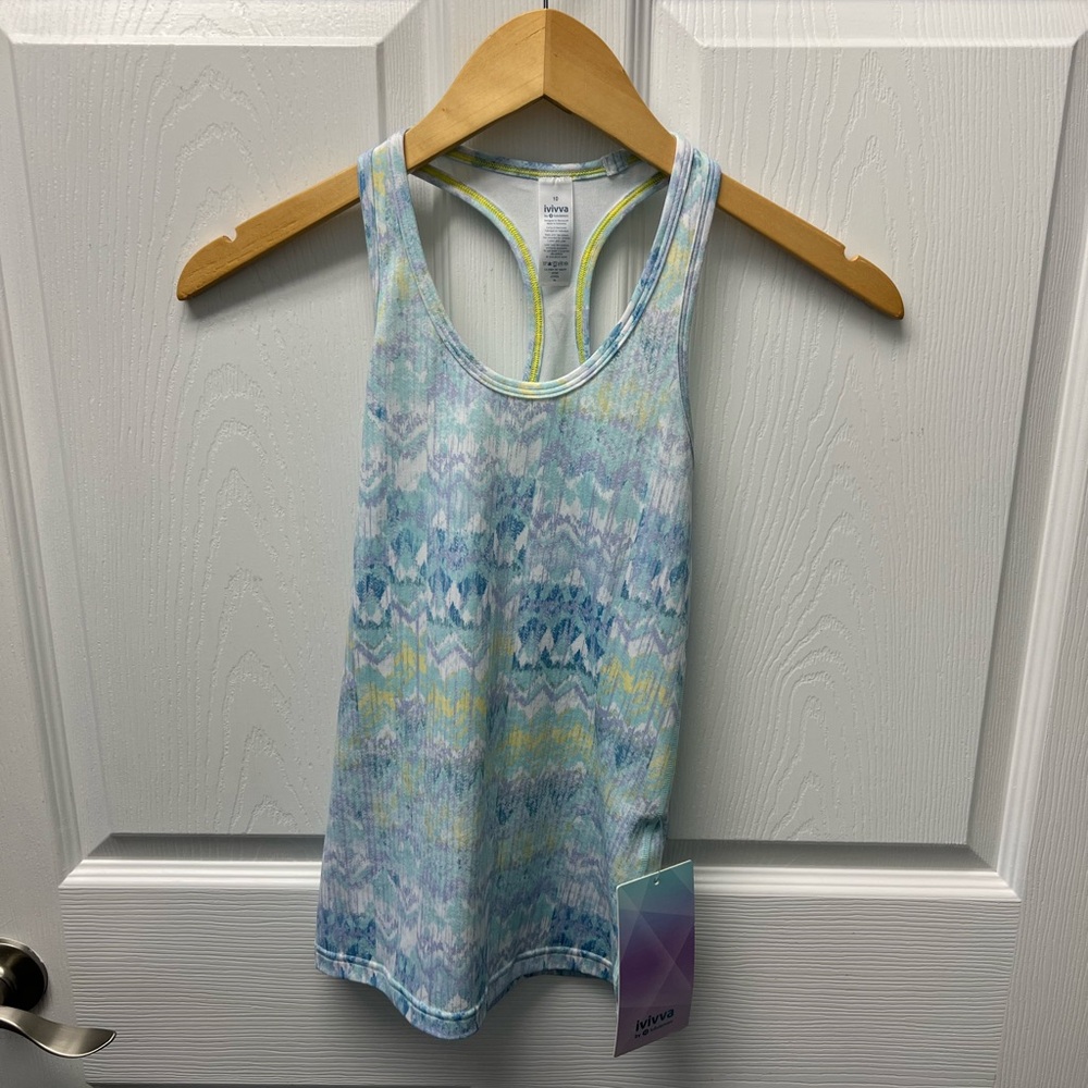 Ivivva Yellow and Blue Racerback Tank